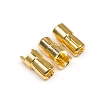 Male Gold Connectors (6.0Mm Dia) (3 Pcs)