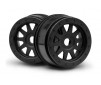 Tr-10 Glue-Lock Wheel Black (120X60Mm/2Pcs)