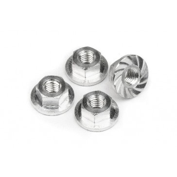 Serrated Flange Nut M4X10.8Mm (4Pcs)