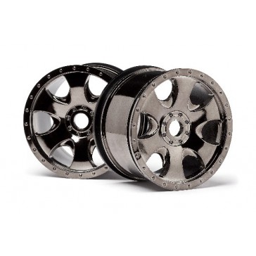 Warlock Wheel Black Chrome (83X56Mm/2Pcs)