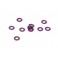 Aluminium Washer 3 X 6 X 0.75Mm (Purple/10 Pcs)