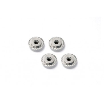 Flanged Lock Nut M5X8Mm (Silver/4Pcs)