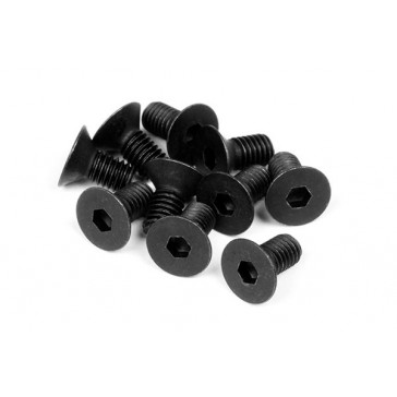 Flat Head Screw M3X6Mm (Hex Socket/10Pcs)