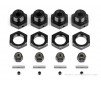 Aluminum Wheel Hex Hub Set 17Mm (Black/4Pcs)