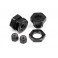 Aluminum Wheel Hex Hub Set 17Mm (Black/4Pcs)