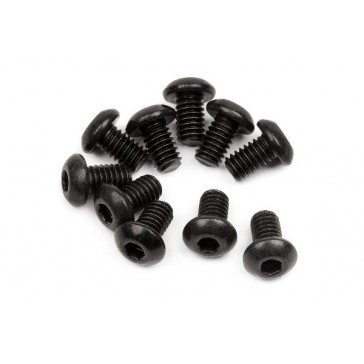 Button Head Screw M2.5X4Mm (Hex Socket/10Pcs)