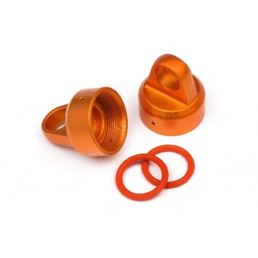 Aluminum Top Shock Cap (Orange/2Pcs)