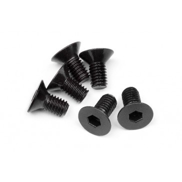 Flat Head Screw M6X12Mm (Hex Socket/6Pcs)