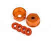 Aluminum Bottom Shock Cap (Orange/2Pcs)