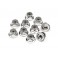 Serrated Flange Lock Nut M4 (Silver/10Pcs)