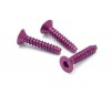 Alu Tp Flat Hd Screw 3 X15Mm Hex Socket/Purple/5Pc