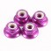 M4 PINK FLANGED LOCKNUTS 4PCS