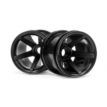 Super Star Mt Wheels Front (Black/2.2In/2Pcs)