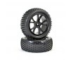 VANTAGE FRONT BUGGY TYRE MOUNTED ON WHEELS (PR) - BLACK