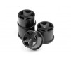 Q32 Super Star Wheel Set F/R (Blk/18X10/18X14/4Pcs