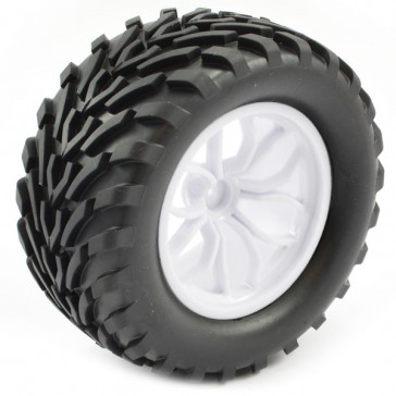 BUGSTA MOUNTED WHEEL/TYRE COMPLETE PAIR - WHITE