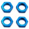 RC8B3/3.1 WHEEL NUTS 17MM BLUE