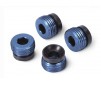 Aluminum caps, pivot ball (blue-anodized) (4)