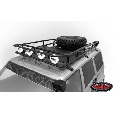 Krabs Roof Rack w/Spare Tire Mount for Axial SCX10 II XJ (Bl