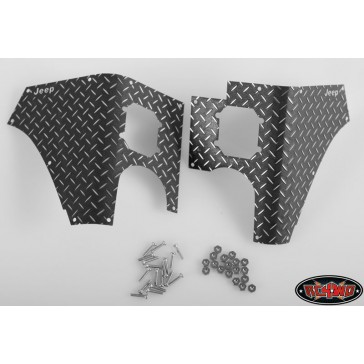 Rear Diamond Plates Corner Set for Tamiya CC01 Wrangler (Bla