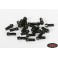 Miniature Scale Hex Bolts (M2.5 x 6mm) (Black)