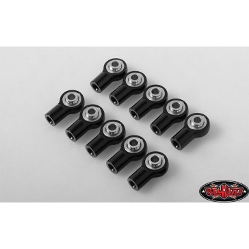 M3 Short Straight Aluminum Rod Ends (Black) (10)