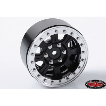 Raceline Monster 1.9 Beadlock Wheels (Black/Silver)