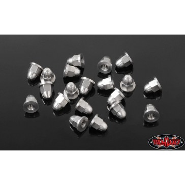 M2 Flanged Acorn Nuts (Silver)