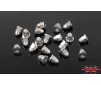 M2 Flanged Acorn Nuts (Silver)