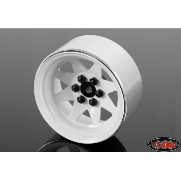 6 Lug Wagon 2.2 Steel Stamped Beadlock Wheels (White)