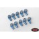 DISC.. M3 Extended Offset Short Aluminum Rod Ends (Blue) (10)