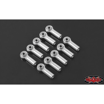 M3 Medium Straight Aluminum Rod Ends (Silver) (10)