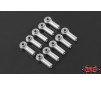 M3 Medium Straight Aluminum Rod Ends (Silver) (10)