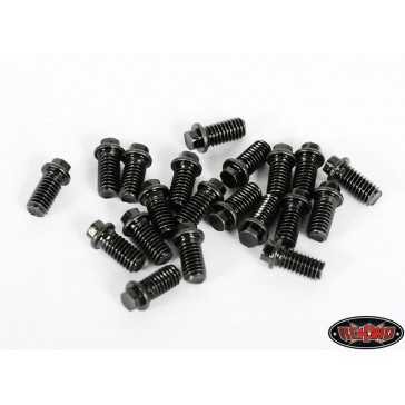 Miniature Scale Hex Bolts (M3x6mm) (Black)