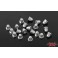 M2.5 Flanged Acorn Nuts (Silver)