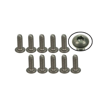 DISC.. n°4-40 x 5/16 Titanium Button Head Hex Socket - Machine (10 Pc