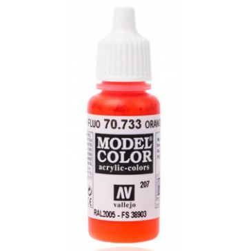 DISC.. Acrylic paint Model Color (17ml) - Fluorescent Orange Fluo