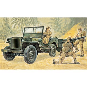 WILLYS MB JEEP WITH TRAILER 1/35