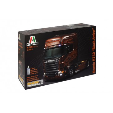 SCANIA R BLACK AMBER 1/24