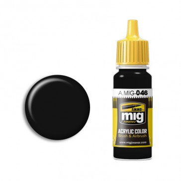 ACRYLIC COLOR MATT BLACK JAR 17ML