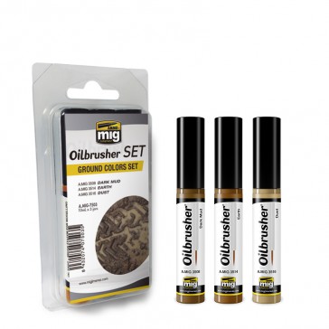 OILBRUSHER SET GROUND COLORS 3 JARS 35 ML