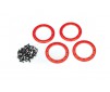 Beadlock rings, red (2.2) (aluminum) (4)/ 2x10 CS (48)