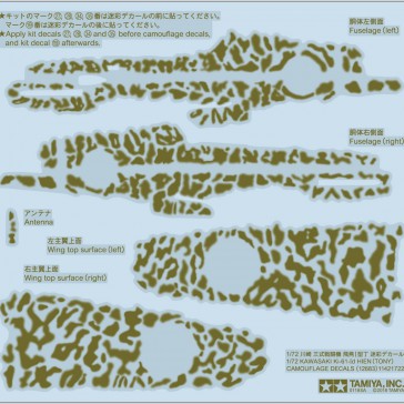 Decals Camouflage Ki-61 I d