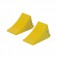 Metal wheel chocks (2 pcs) - Yellow