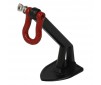 Ground anchor for winch with shackle