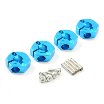 TAMIYA TT02 ALUMINIUM 12MM WHEEL HEXES (4)