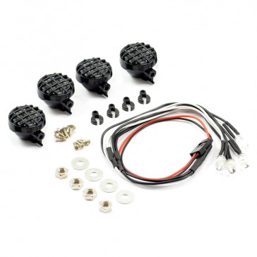 LIGHT SET w/LED,LENSES WIRE CONNECTOR 4PC - ROUND