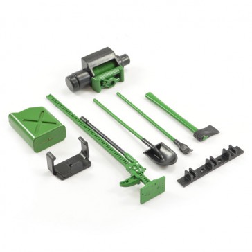 SCALE 6-PIECE TOOL SET GREEN/BLACK PAINTED