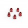 ALUMINUM SHOCK END BALL 5.8X7.3MM (RED) (5)