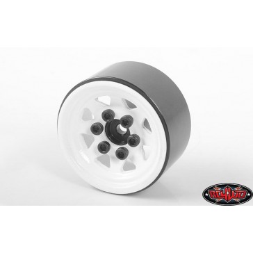 Stamped Steel 1.0 Stock Beadlock Wheels (White)